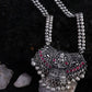 Mominos Fashion Johar Kamal Oxidised Laxmi Mata Statement Piece Long Necklace | Swadesiicart
