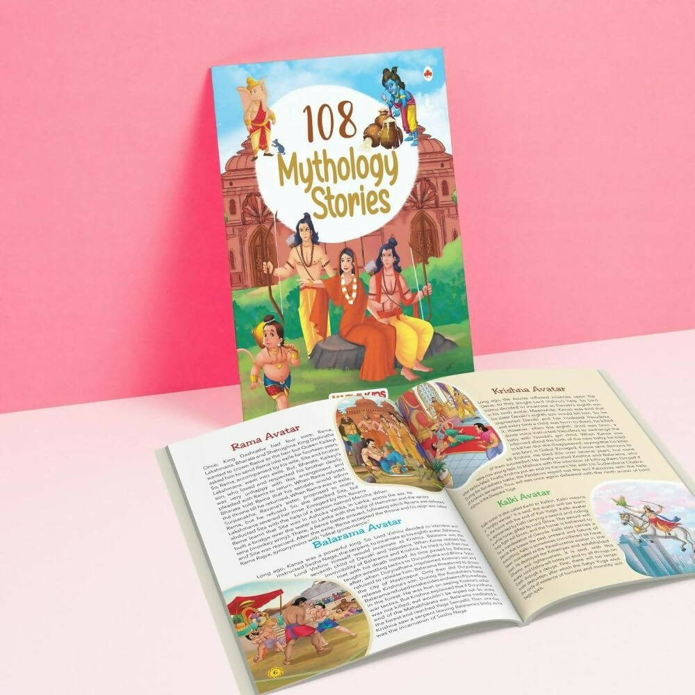 108 Indian Mythology Stories (Illustrated) - Story Book For Kids - Swadesiicart
