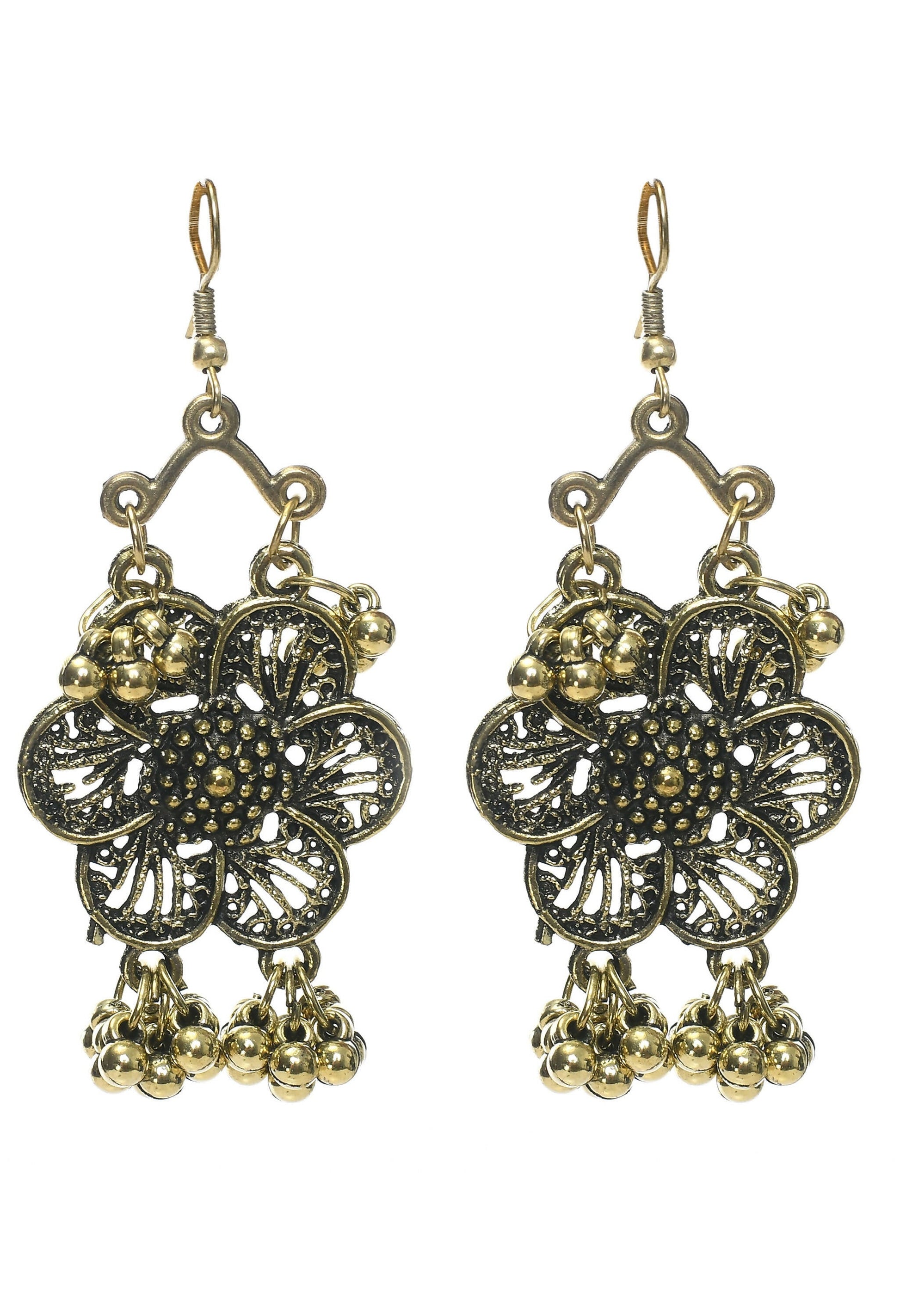 Mominos Fashion Johar Kamal Golden-Plated Brass Finish Floral Desgin Choker For Women | Swadesiicart