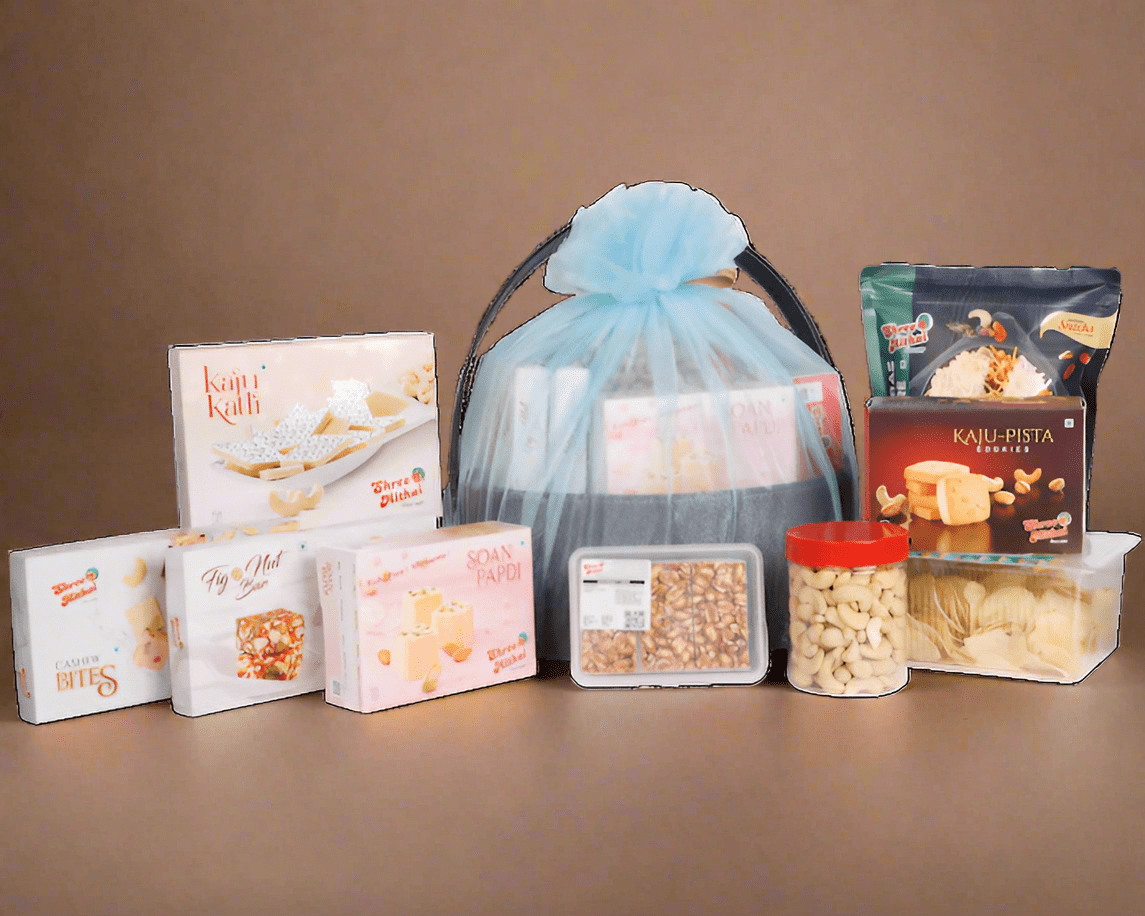Shree Mithai Blue Titanium Dry Fruit Box | Swadesiicart