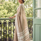 Anaita L Brown Linen Zari Work Saree With Blouse