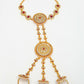 NVR Women's Gold-Polished CZ Stone-Studded Handcrafted Ring Bracelet - Swadesiicart