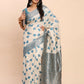 Shree Shyam Fashion Linen Cotton Sky Blue Saree