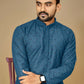 Anaita Teal Embroidered Rayon Straight Kurta
