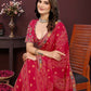 Ai Fashion Magenta Georgette Digital Print Party Wear Saree