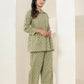 Kaajh Women's Green Printed Cotton Co-ord Set - Swadesiicart