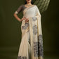 Vishnu Weaves Women's Black Muga Cotton Thread Woven Saree with Blouse - Swadesiicart