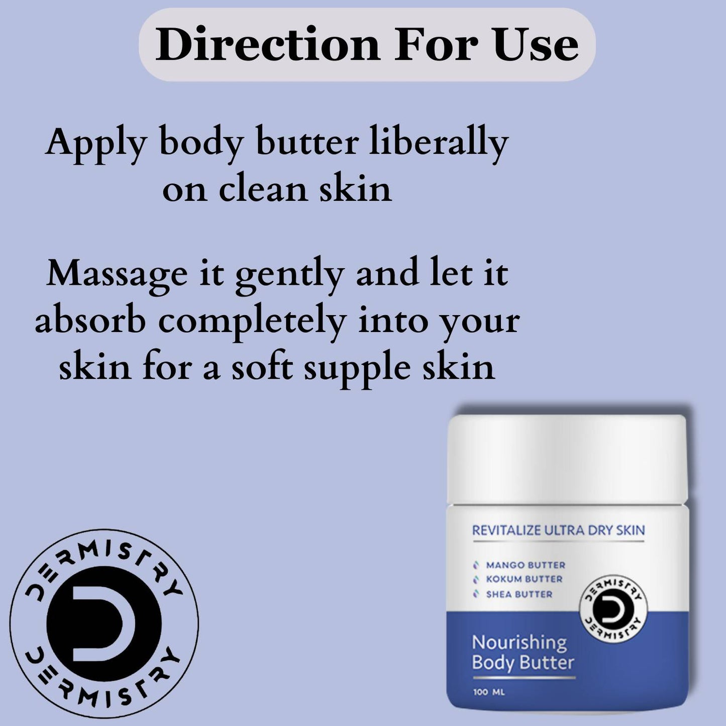 Dermistry Sensitive & Dry Skin Nourishing Body Butter & Calming Soothening Face Cream - Swadesiicart