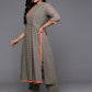 Ahalyaa Women's Traditional wear Kurta Set - Grey | Swadesiicart