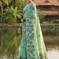 Shree Shyam Fashion Rama Green Linen Cotton Saree