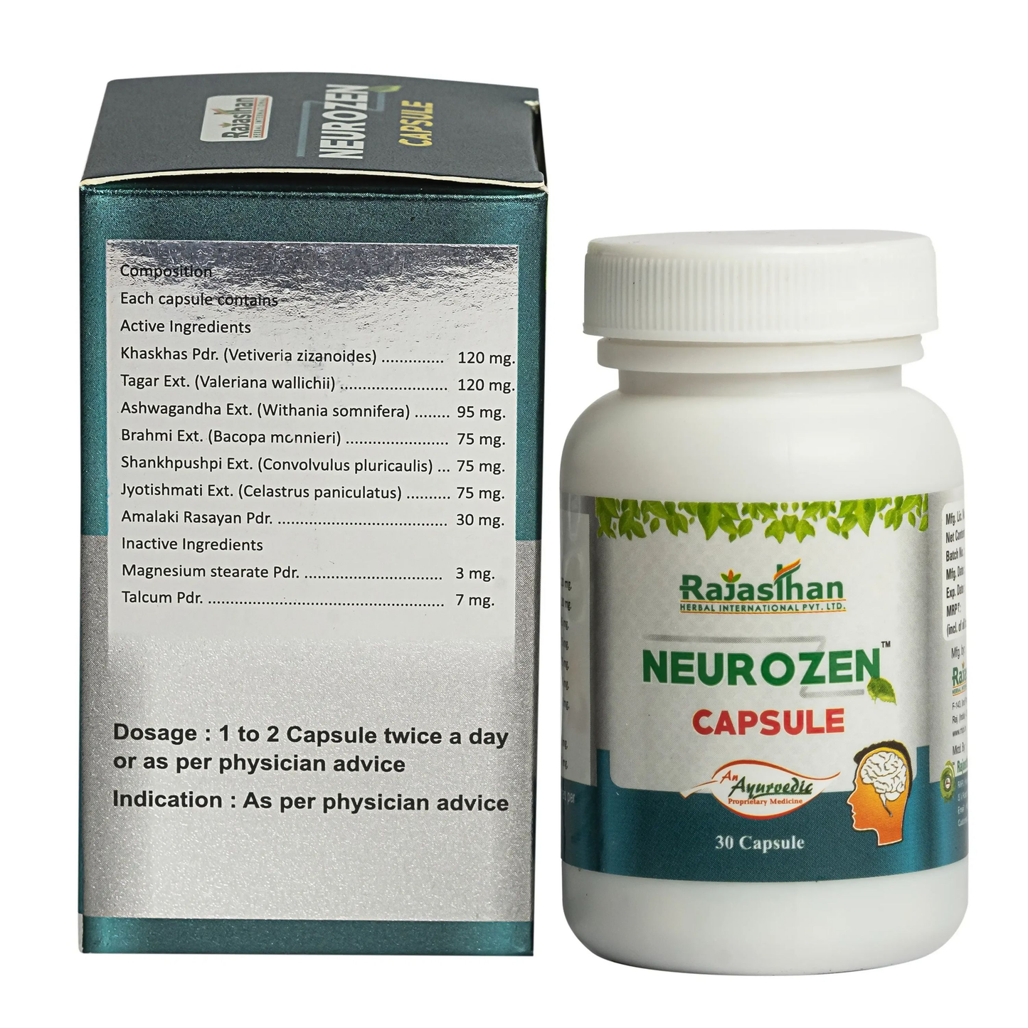 Rajasthan Herbals Neurozen Capsules | Swadesiicart