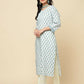 Designer Stylish Skyblue Cotton Blend Stitched Suit With Dupatta - Tanisha | Swadesiicart
