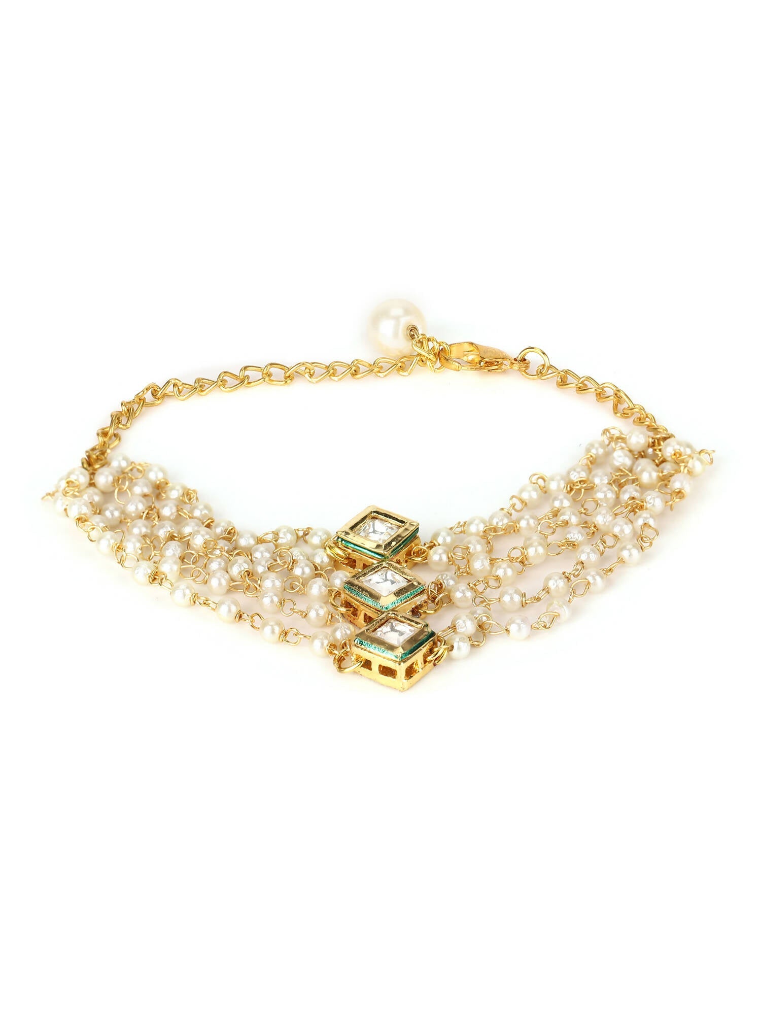 Women's White Bracelet - Ruby Raang - Swadesiicart