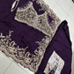 Anaita Purple Real Premium Silk Stitched Shrug Suit with Embroidery Work