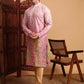 Pink Cotton Printed Chikankari Embroidery Work Kurta - Mahotsav | Swadesiicart