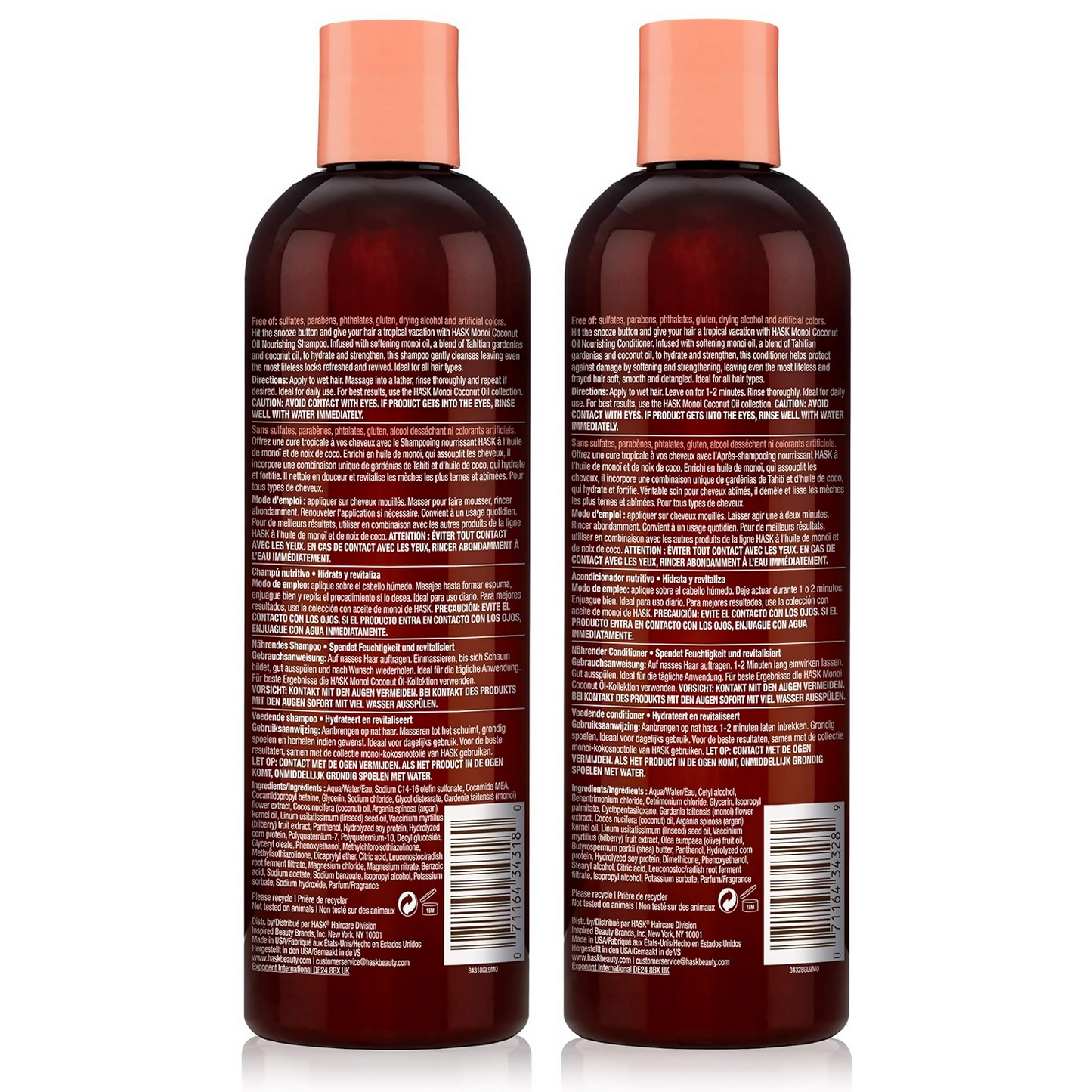 HASK Coconut Nourishing Shampoo And Conditioner | Swadesiicart