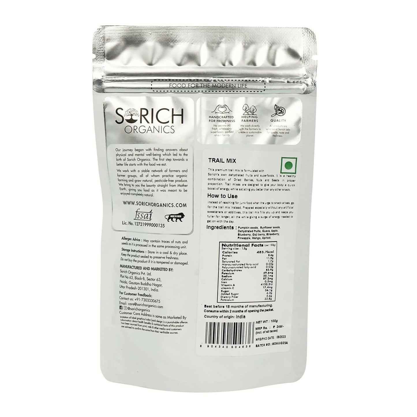Sorich Organics Trail Mix - Swadesiicart