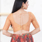 Joban Fashion Rose-Gold Tissue Elbow Sleeveless Back Open Blouse - Swadesiicart