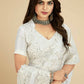 Vamsee White Georgette Designer Saree - Swadesiicart