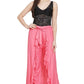 Asmaani Peach Color Plain Ruffle Palazzo