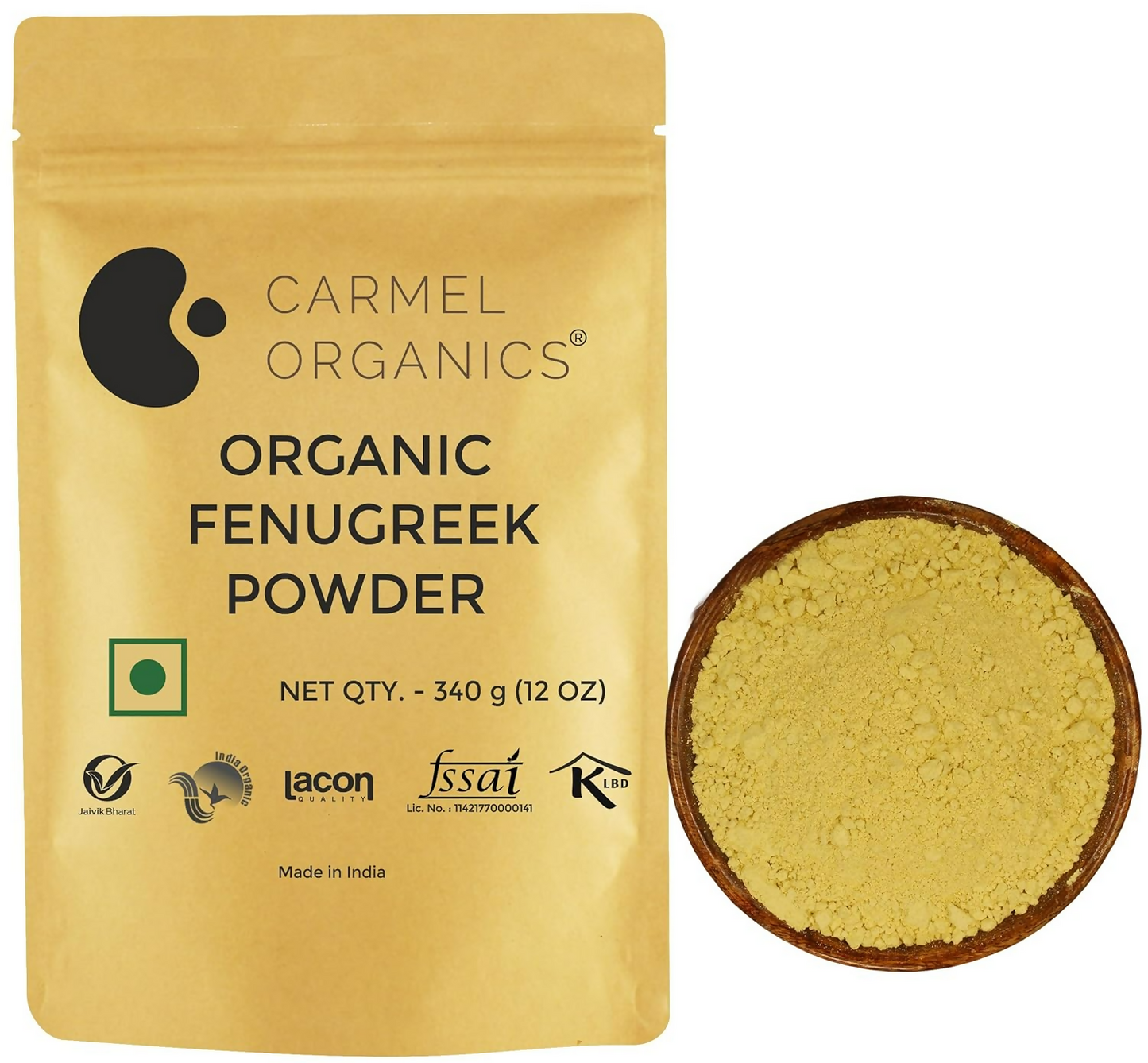 Carmel Organics Fenugreek Seed/Methi Seeds (Powder) | Swadesiicart