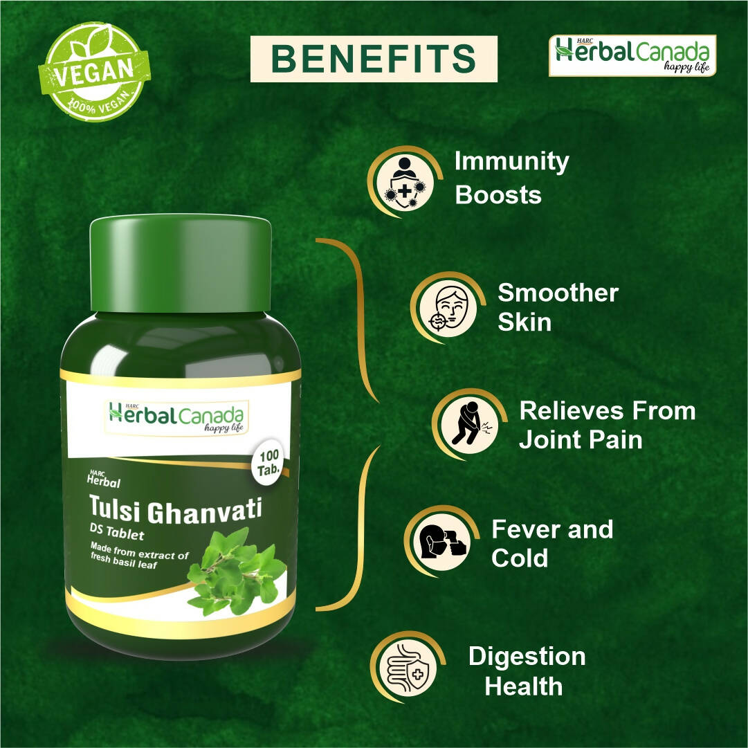 Herbal Canada Tulsi Ghanvati Tablets - Swadesiicart