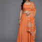 Ahalyaa Women's Traditional wear Lehenga Choli - Orange | Swadesiicart