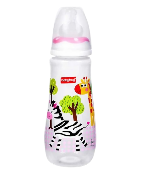 Babyhug Drop Anti- Colic Sterilizable Feeding Bottle Pink - Swadesiicart