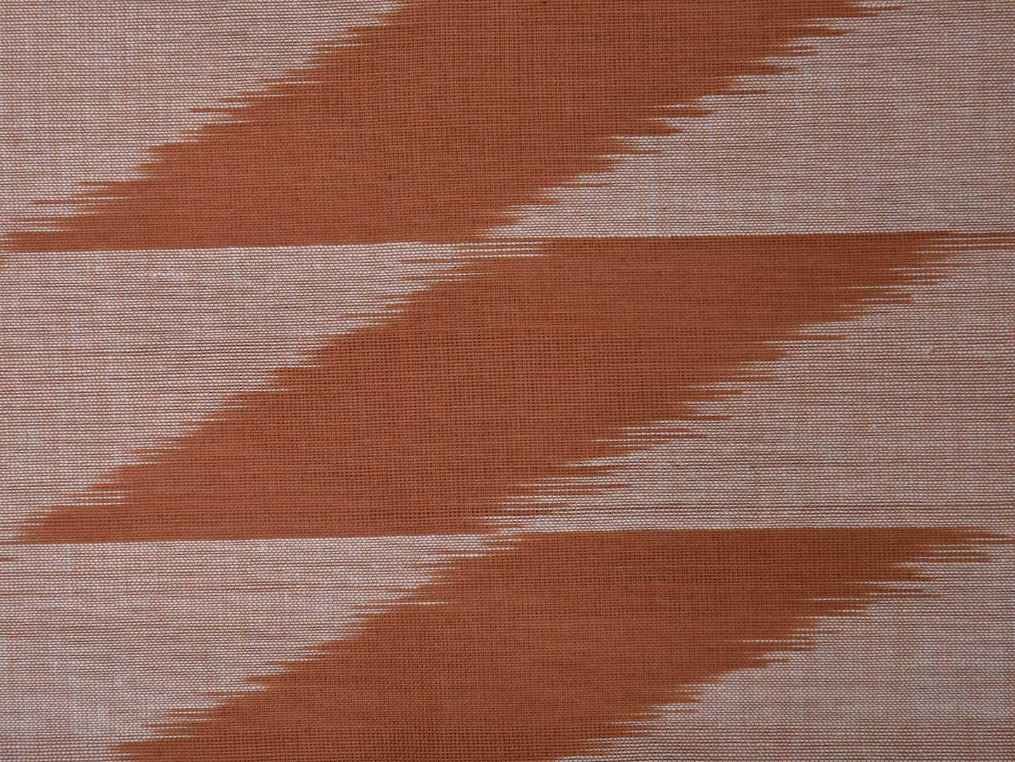Light Brown and Blue Pochampally Ikat Cotton Handloom Saree with Triangle Pallu Design - Global Threads | Swadesiicart