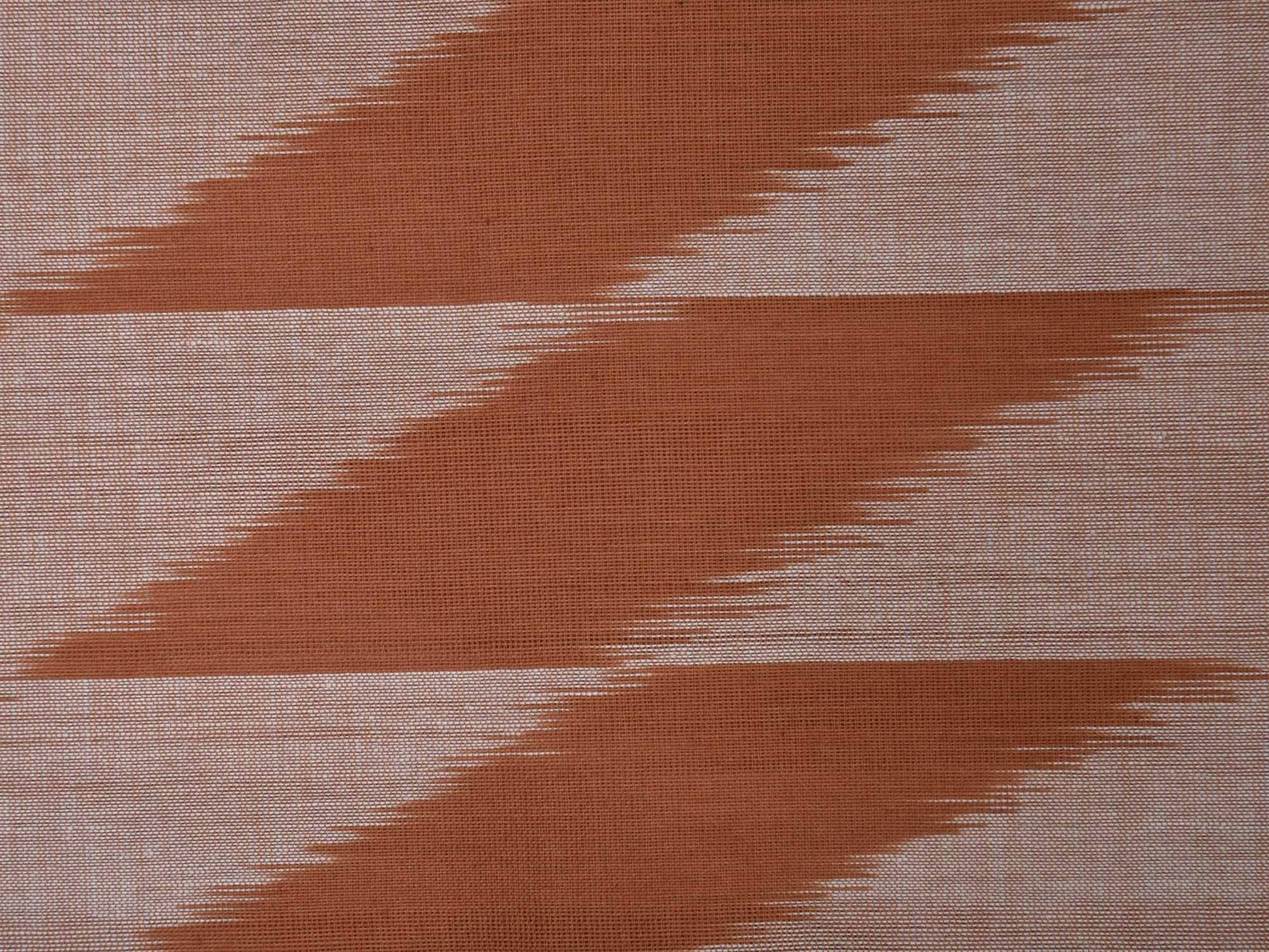 Light Brown and Blue Pochampally Ikat Cotton Handloom Saree with Triangle Pallu Design - Global Threads | Swadesiicart