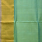 Light Green and Lavender Uppada Silk Handloom Plain Saree with Contrast Pallu Design - Global Threads | Swadesiicart