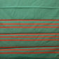 Light Green Bamboo Cotton Plain Saree with Strips Pallu Design No Blouse - Global Threads | Swadesiicart