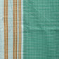 Light Green Bamboo Cotton Saree with Checks Design No Blouse - Global Threads | Swadesiicart