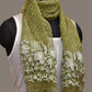 Light Green Bandhani Organza Stole with Embroidary Work Design - Global Threads | Swadesiicart