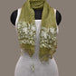 Light Green Bandhani Organza Stole with Embroidary Work Design - Global Threads | Swadesiicart