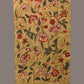 Light Green Kalamkari Hand Painted Cotton Stole with Floral Design - Global Threads | Swadesiicart