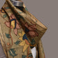 Light Green Kalamkari Hand Painted Sico Stole with Floral Design - Global Threads | Swadesiicart