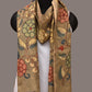Light Green Kalamkari Hand Painted Woolen Handloom Stole with Floral Design - Global Threads | Swadesiicart