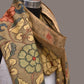 Light Green Kalamkari Hand Painted Woolen Handloom Stole with Floral Design - Global Threads | Swadesiicart