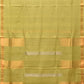 Light Green Khadi Cotton Handloom Saree with Buta and Strip Pallu Design - Global Threads | Swadesiicart