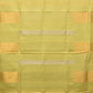 Light Green Khadi Cotton Handloom Saree with Buta and Strip Pallu Design - Global Threads | Swadesiicart