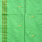 Light Green Uppada Silk Handloom Saree with Karpur Pallu Design - Global Threads | Swadesiicart