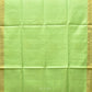 Light Green Uppada Silk Handloom Saree with Nilamabri Buta Design - Global Threads | Swadesiicart