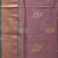 Light Grey and Light Green Uppada Silk Handloom Saree with Body Buta and Checks Design - Global Threads | Swadesiicart