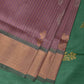 Light Grey and Light Green Uppada Silk Handloom Saree with Body Buta and Checks Design - Global Threads | Swadesiicart