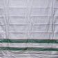Light Grey Gadwal Silk Handloom Plain Saree with Strips Pallu Design - Global Threads | Swadesiicart
