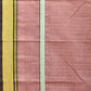 Light Mauve Narayanpet Cotton Handloom Saree with Checks and Big Border Design No Blouse - Global Threads | Swadesiicart