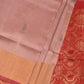 Light Pink and Red Uppada Silk Handloom Saree with Buta and Pallu Design - Global Threads | Swadesiicart