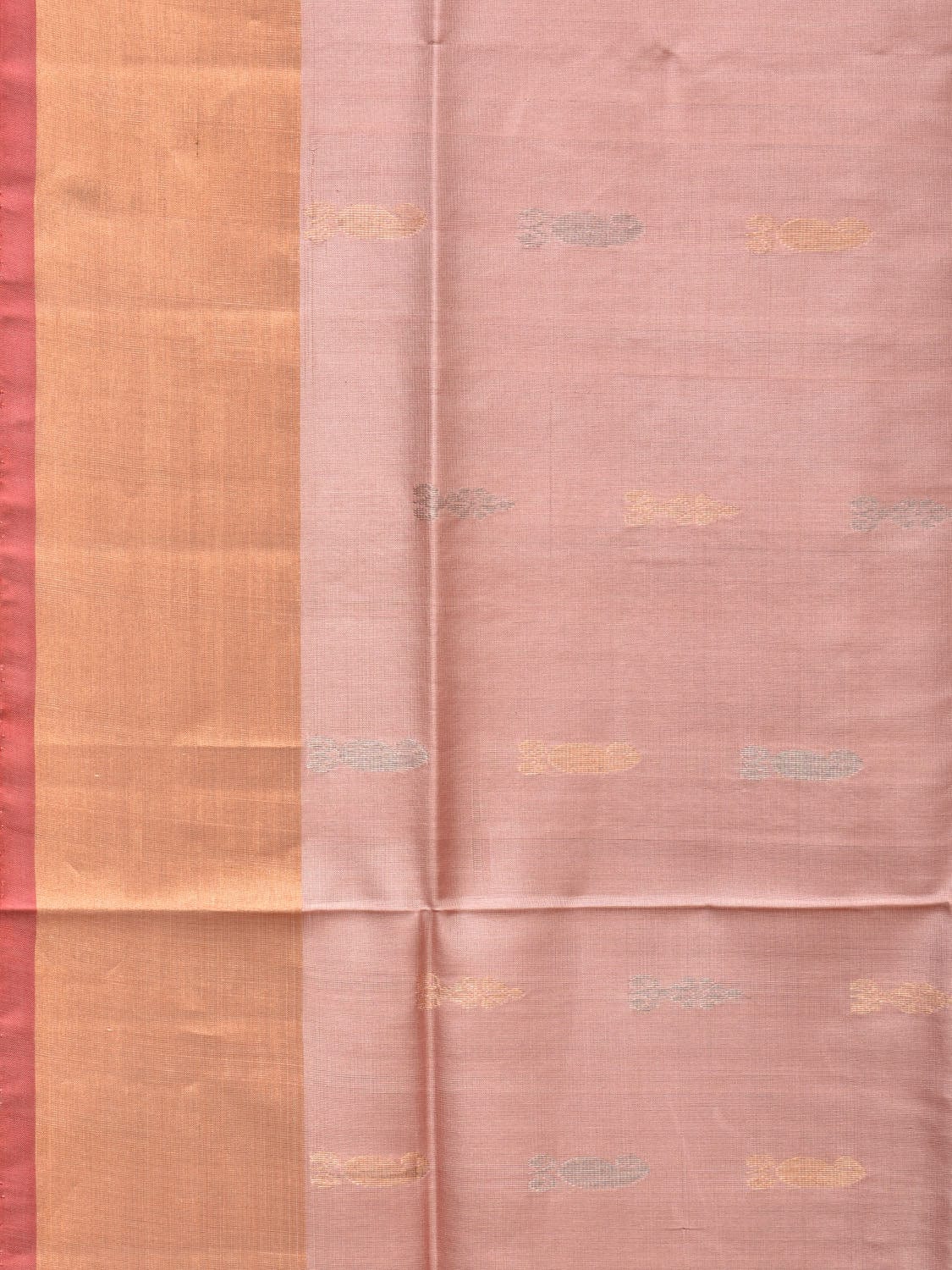 Light Pink and Red Uppada Silk Handloom Saree with Buta and Pallu Design - Global Threads | Swadesiicart