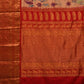 Light Yellow Kalamkari Hand Painted Kanchipuram Silk Handloom Saree with Dashavatar Design - Global Threads | Swadesiicart